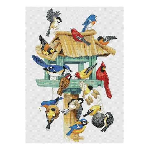 Winter Birds Cross Stitch Pattern | Forest Birds Cross Stitch Patterns | Instant Download PDF