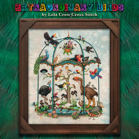 Extraordinary Birds - Stitch Along Cross Stitch Pattern - PDF Instant Download